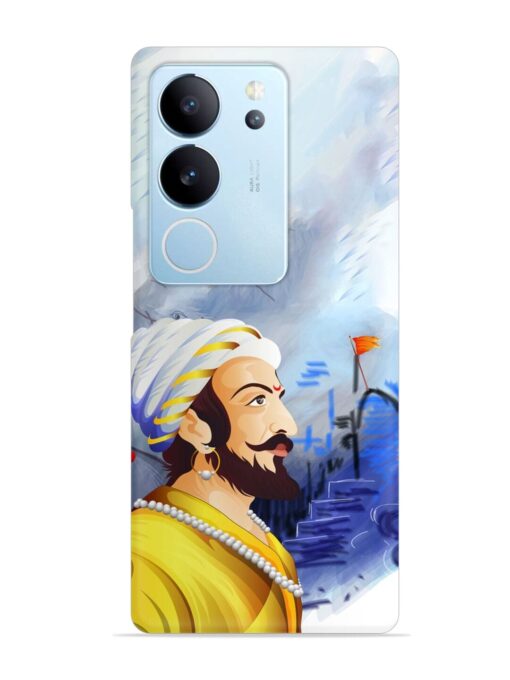 Shivaji Maharaj Color Paint Art Snap Case for Vivo V29 (5G)