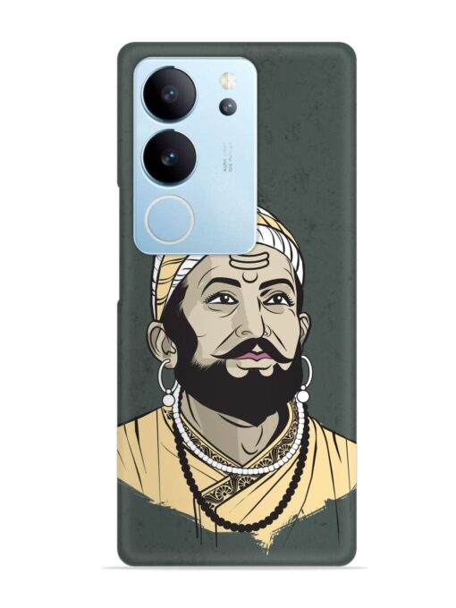 Shivaji Maharaj Vector Art Snap Case for Vivo V29 (5G) Zapvi