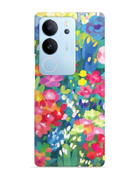 Watercolor Flower Art Snap Case for Vivo V29 (5G)