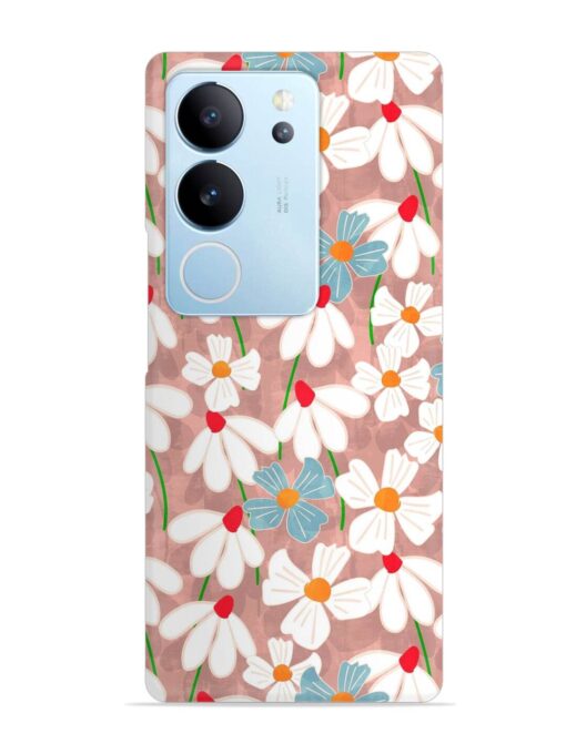 Abstract Petal Flowers Snap Case for Vivo V29 (5G)