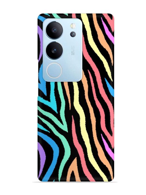 Colorful Abstract Zebra Snap Case for Vivo V29 (5G)