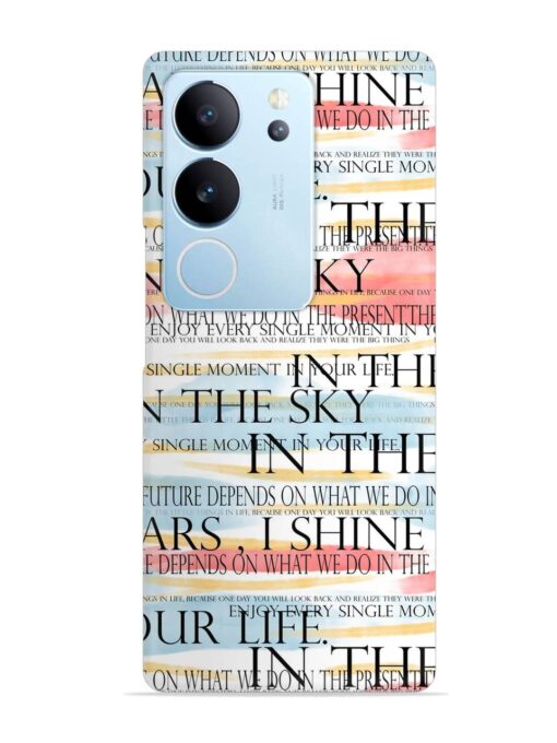 Seamless Slogans Pattern Snap Case for Vivo V29 (5G) Zapvi