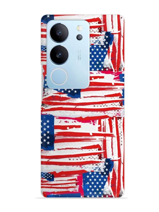 Usa Flag Seamless Snap Case for Vivo V29 (5G)