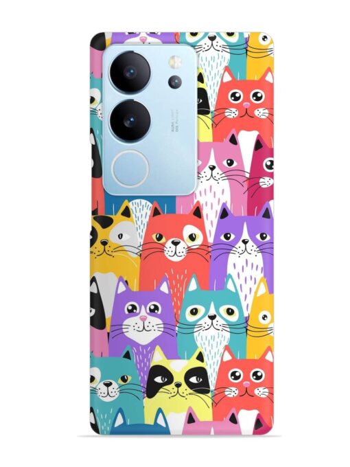 Funny Cartoon Cats Snap Case for Vivo V29 (5G)