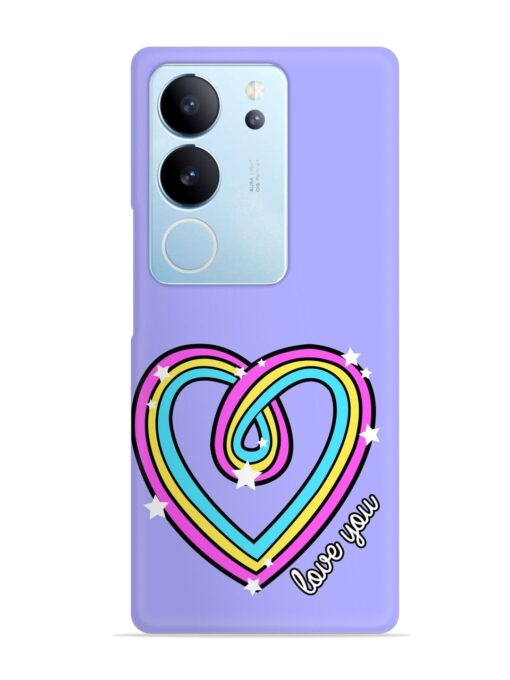 Colorful Rainbow Heart Snap Case for Vivo V29 (5G)