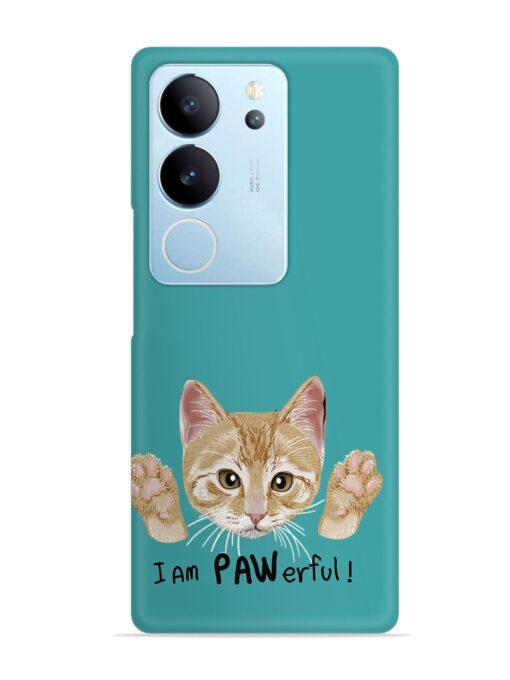 Typography Slogan Cat Snap Case for Vivo V29 (5G)