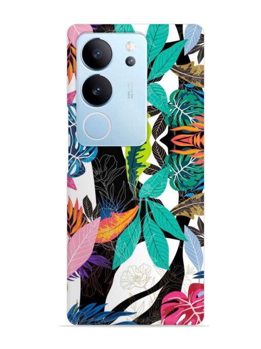 Floral Pattern Bright Snap Case for Vivo V29 (5G)