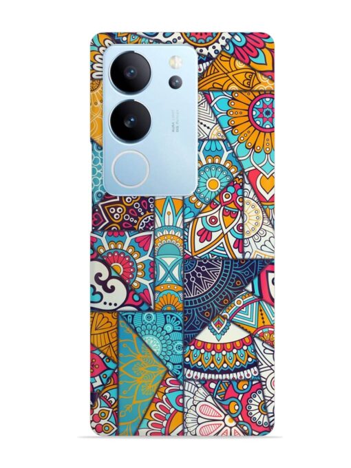 Patchwork Pattern Vintage Snap Case for Vivo V29 (5G) Zapvi