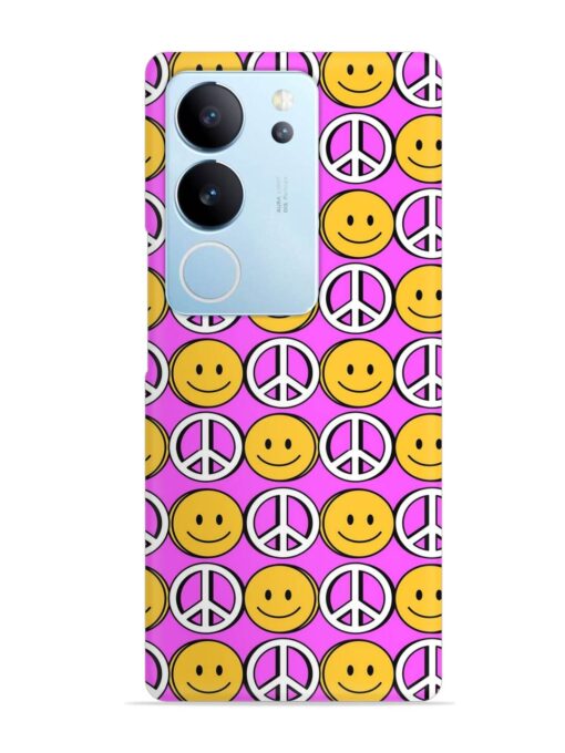 Smiley Face Peace Snap Case for Vivo V29 (5G)