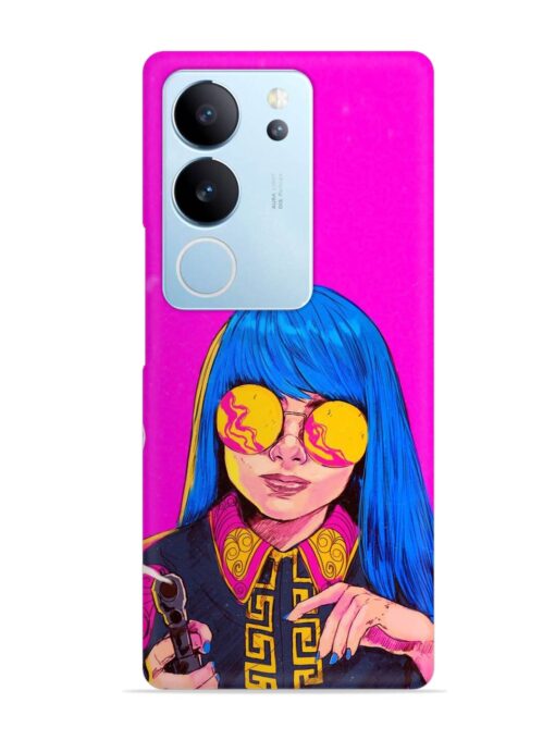 Aesthetic Anime Girl Snap Case for Vivo V29 (5G)