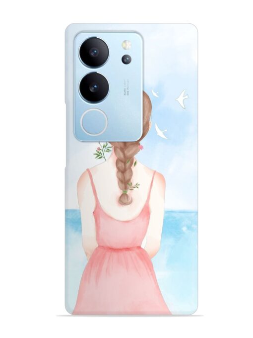 Watercolor Girl Vector Snap Case for Vivo V29 (5G) Zapvi