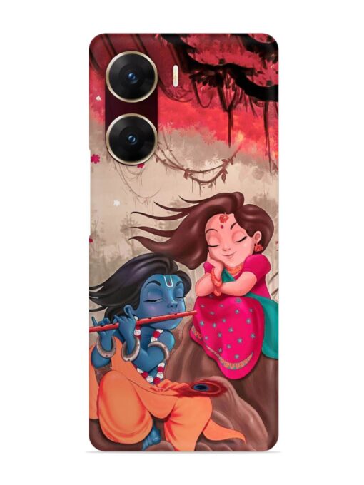 Radhe Krishna Water Art Snap Case for Vivo V29E (5G) Zapvi