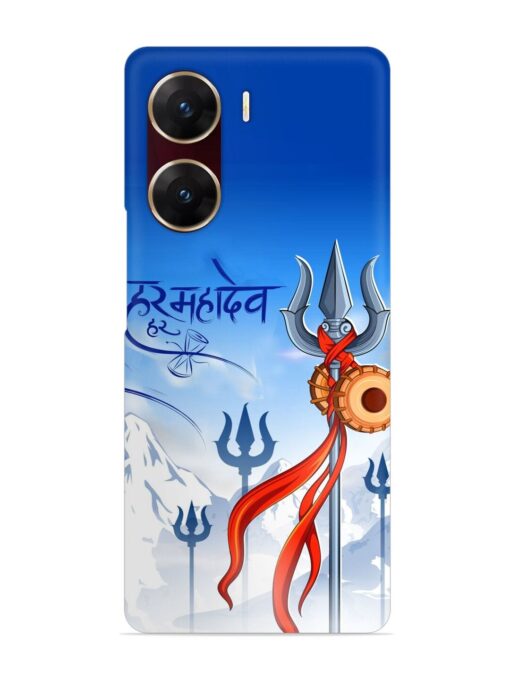 Har Har Mahadev Trishul Snap Case for Vivo V29E (5G) Zapvi