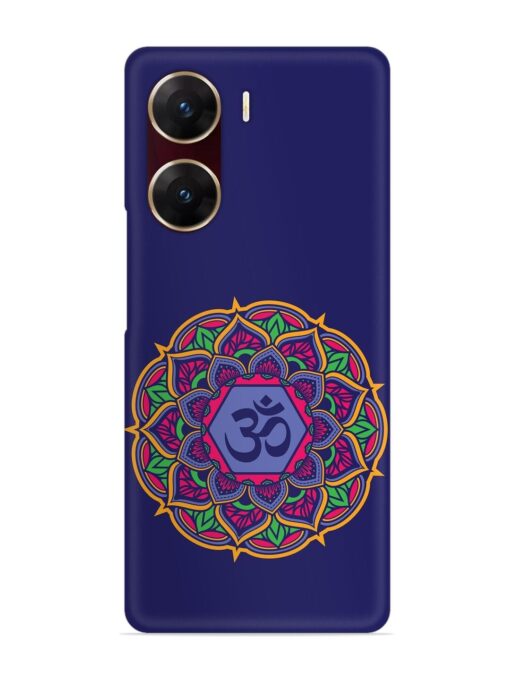 Om Mandala Art Blue Snap Case for Vivo V29E (5G) Zapvi