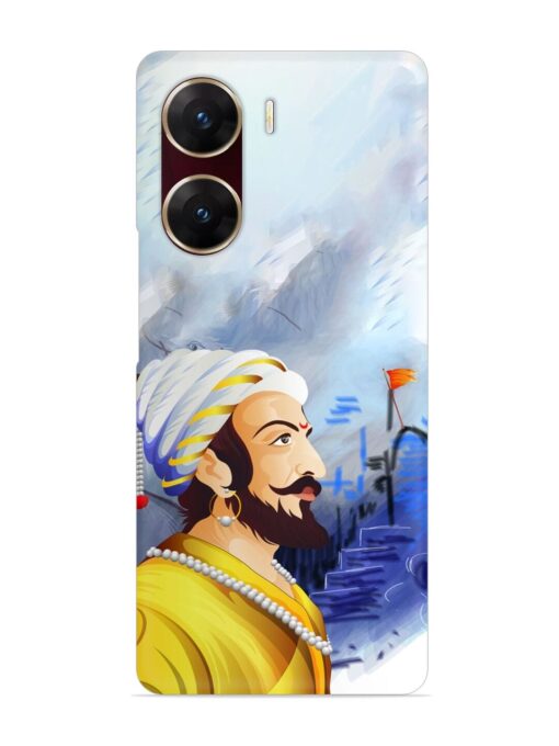 Shivaji Maharaj Color Paint Art Snap Case for Vivo V29E (5G) Zapvi