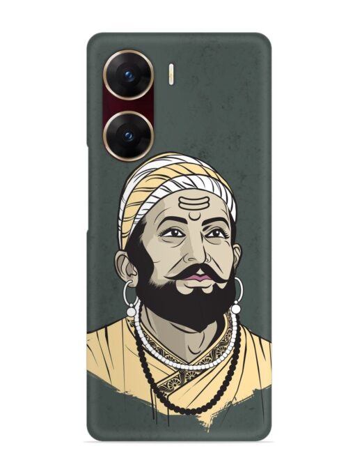 Shivaji Maharaj Vector Art Snap Case for Vivo V29E (5G) Zapvi