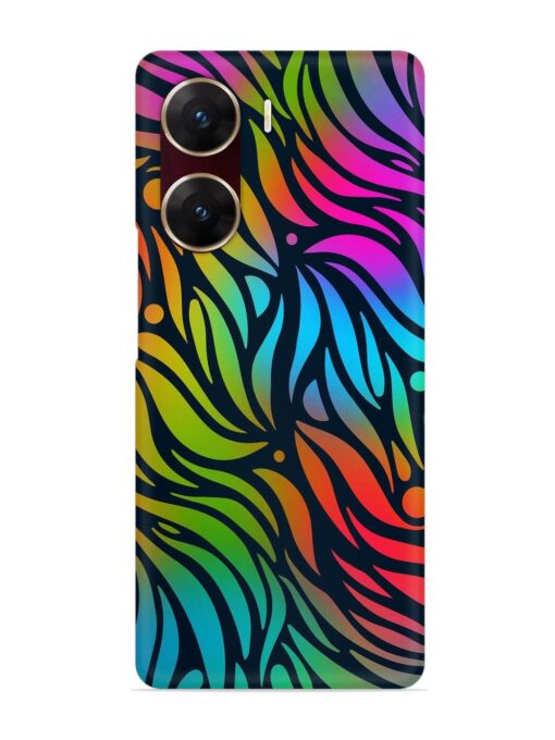 Abstract Leaf Design Snap Case for Vivo V29E (5G) Zapvi