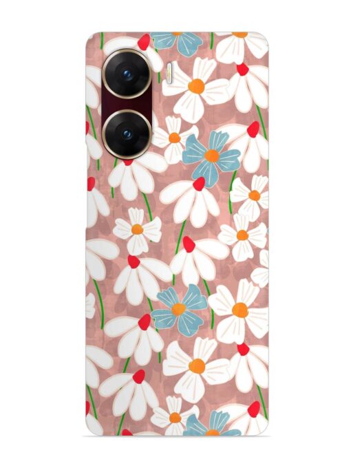 Abstract Petal Flowers Snap Case for Vivo V29E (5G) Zapvi