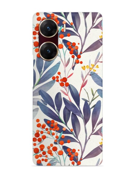 Seamless Floral Pattern Snap Case for Vivo V29E (5G) Zapvi