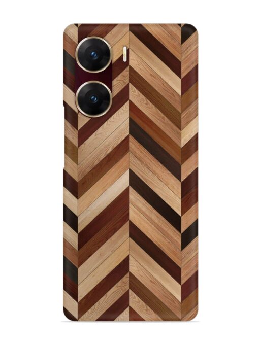 Seamless Wood Parquet Snap Case for Vivo V29E (5G) Zapvi