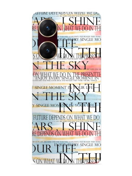 Seamless Slogans Pattern Snap Case for Vivo V29E (5G) Zapvi