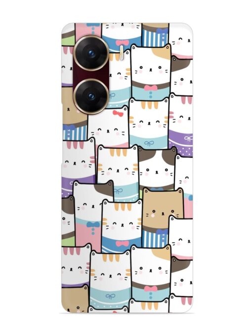 Cute Adorable Cat Snap Case for Vivo V29E (5G) Zapvi