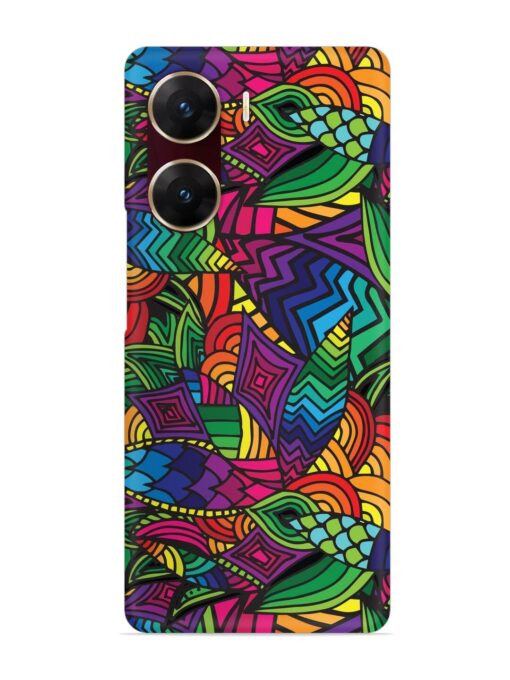 Abstract Multicolor Seamless Snap Case for Vivo V29E (5G) Zapvi