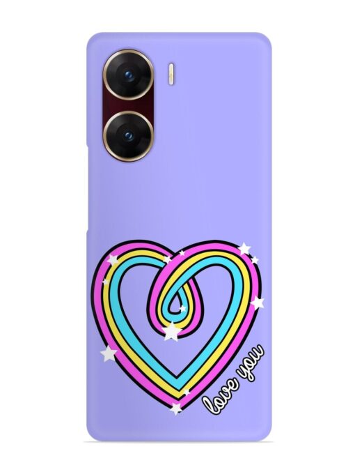 Colorful Rainbow Heart Snap Case for Vivo V29E (5G)