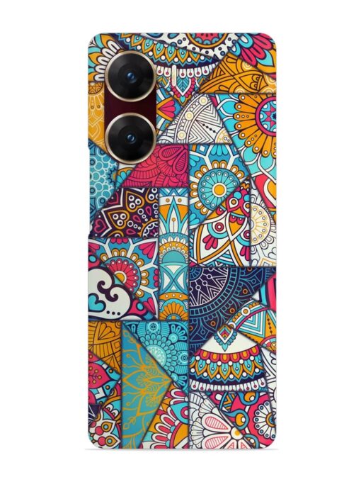 Patchwork Pattern Vintage Snap Case for Vivo V29E (5G) Zapvi