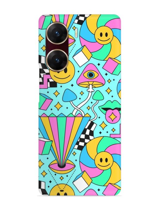 Trippy Rainbow 60S Snap Case for Vivo V29E (5G) Zapvi