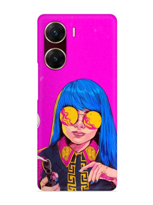 Aesthetic Anime Girl Snap Case for Vivo V29E (5G) Zapvi