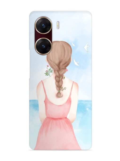 Watercolor Girl Vector Snap Case for Vivo V29E (5G) Zapvi