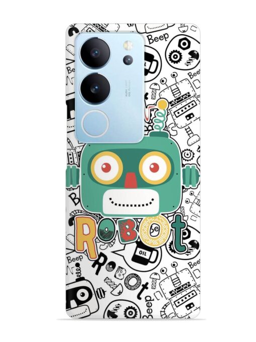 Robot Modern Seamless Pattern Snap Case for Vivo V29 Pro (5G)