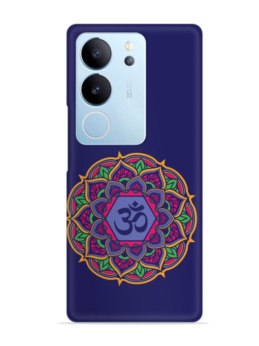 Om Mandala Art Blue Snap Case for Vivo V29 Pro (5G) Zapvi