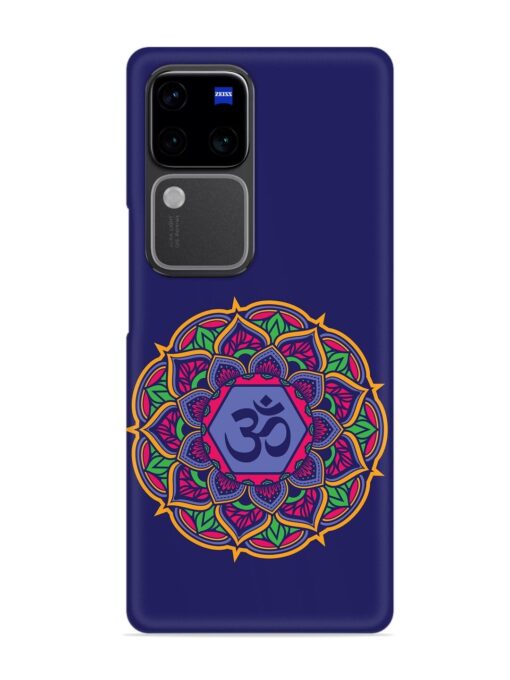 Om Mandala Art Blue Snap Case for Vivo V30 (5G) Zapvi