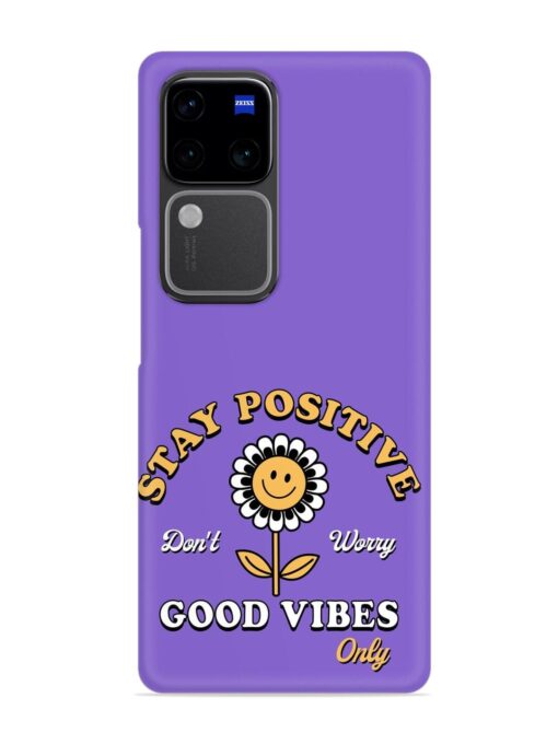 Retro Positive Flower Snap Case for Vivo V30 (5G) Zapvi