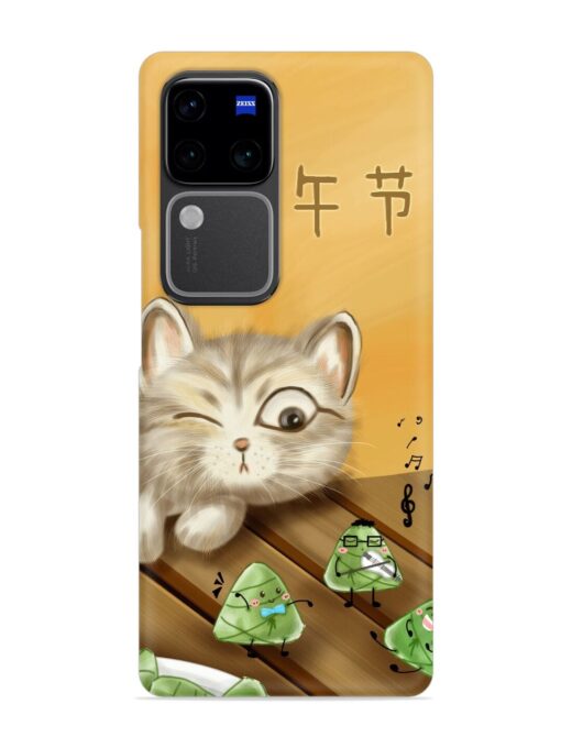 Cat Scorpion Dancing Snap Case for Vivo V30 (5G) Zapvi