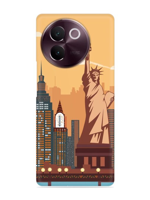 New York Statue Of Liberty Architectural Scenery Snap Case for Vivo V30E (5G) Zapvi