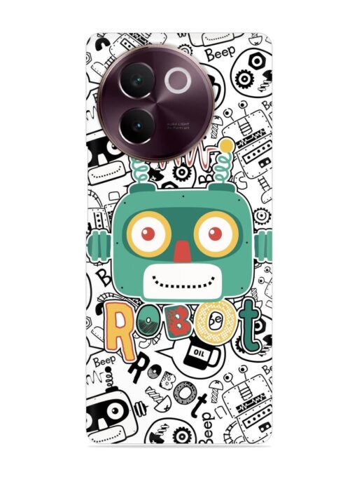 Robot Modern Seamless Pattern Snap Case for Vivo V30E (5G) Zapvi