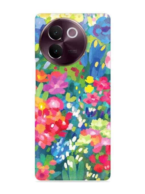 Watercolor Flower Art Snap Case for Vivo V30E (5G) Zapvi