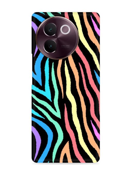 Colorful Abstract Zebra Snap Case for Vivo V30E (5G) Zapvi