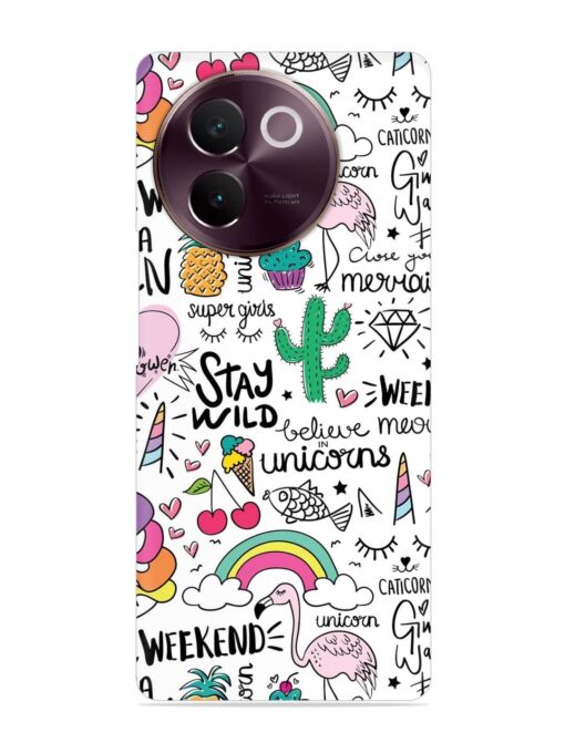 Unicorn Ice Cream Snap Case for Vivo V30E (5G) Zapvi