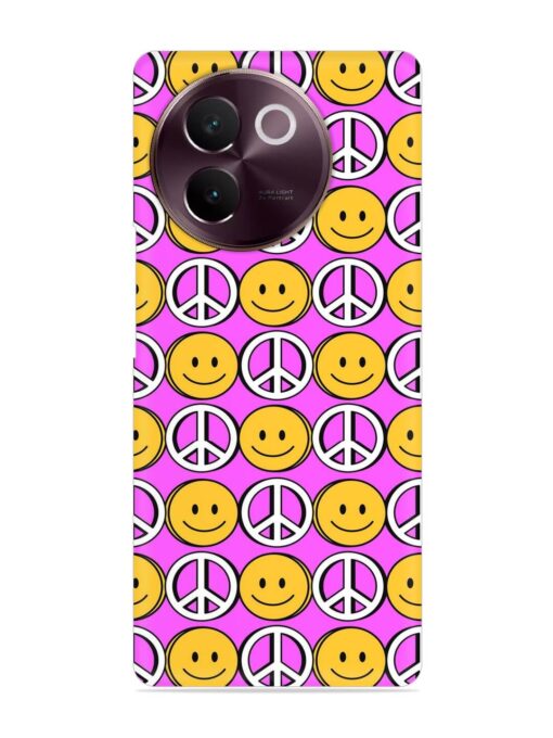 Smiley Face Peace Snap Case for Vivo V30E (5G) Zapvi