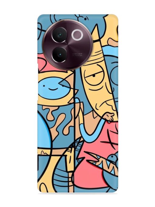 Silly Face Doodle Snap Case for Vivo V30E (5G) Zapvi