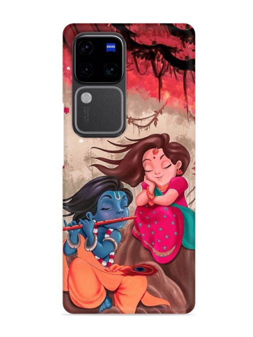 Radhe Krishna Water Art Snap Case for Vivo V30 Pro (5G) Zapvi