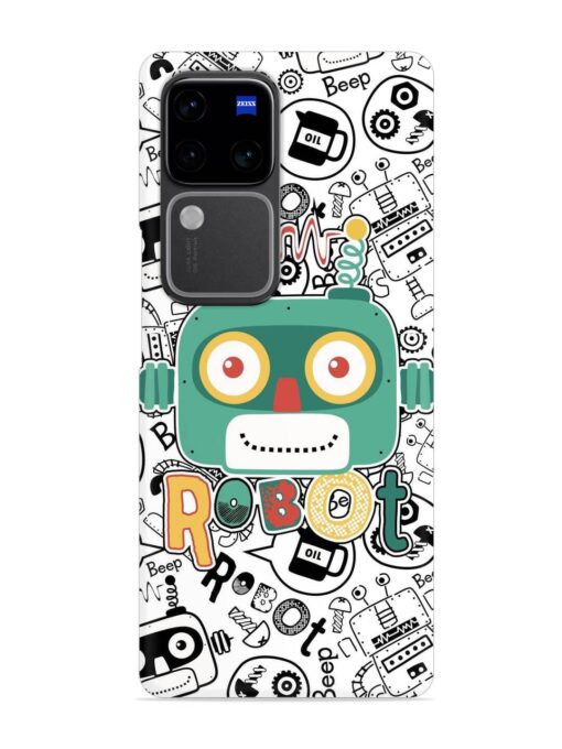 Robot Modern Seamless Pattern Snap Case for Vivo V30 Pro (5G) Zapvi