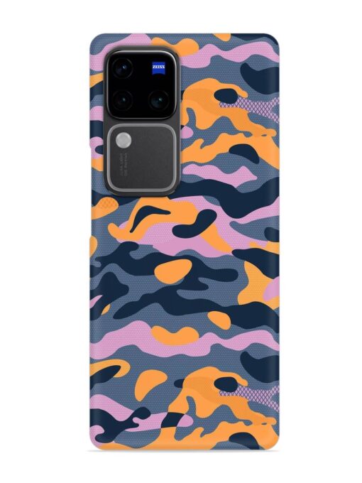 Camouflage Army Military English Orange Art Snap Case for Vivo V30 Pro (5G) Zapvi