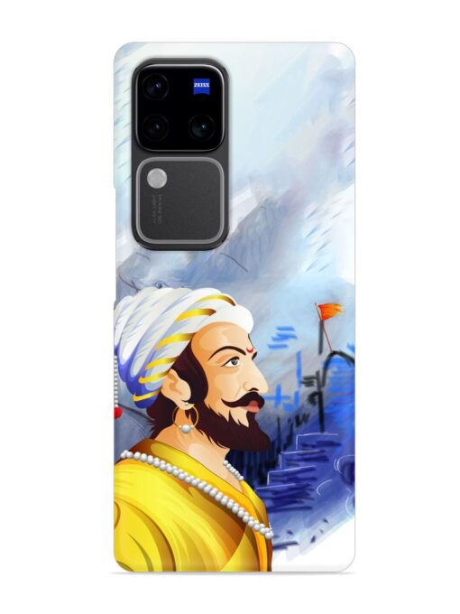 Shivaji Maharaj Color Paint Art Snap Case for Vivo V30 Pro (5G)