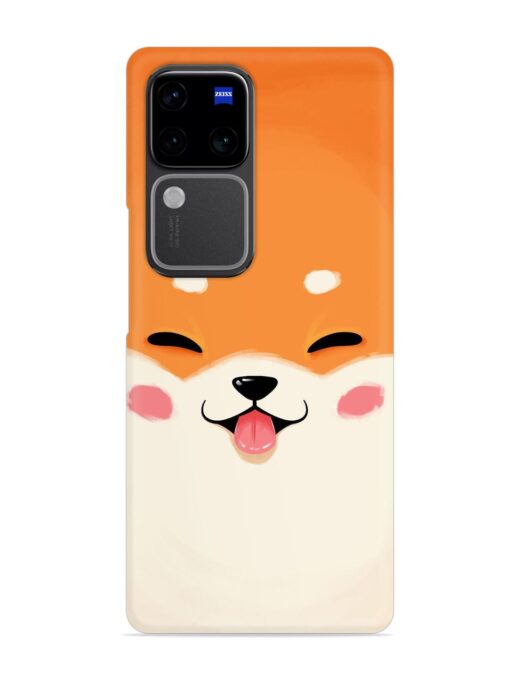 Cute Dog Face Vector Snap Case for Vivo V30 Pro (5G) Zapvi