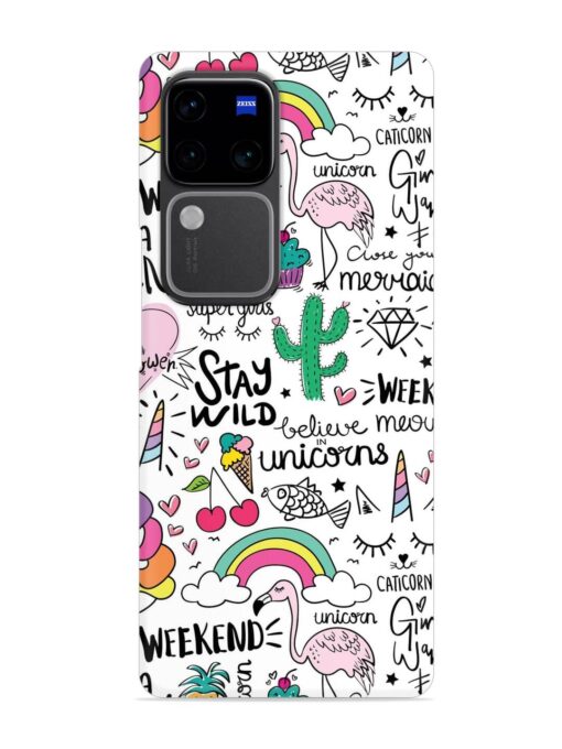 Unicorn Ice Cream Snap Case for Vivo V30 Pro (5G) Zapvi